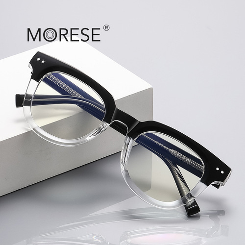 Retro Korean flat mirror simple rivet anti-blue light glasses men's 2120 imitation plate material propionic acid CP ferrule optical frame