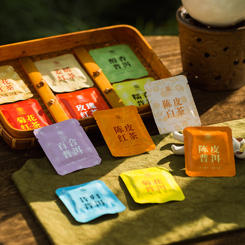 Flower Tea Bags Individually Packaged Chrysanthemum Tea Yunnan Tangerine Peel White Tea 12 Flavors Pu'Er Tea Small Square Slices Biscuits Tea Wholesale Flower Tea Bags Individually Packaged Chrysanthemum Tea Yunnan Tangerine Peel White Tea 12 Flavors Pu'Er Tea Small Square Slices Biscuits Tea Wholesale