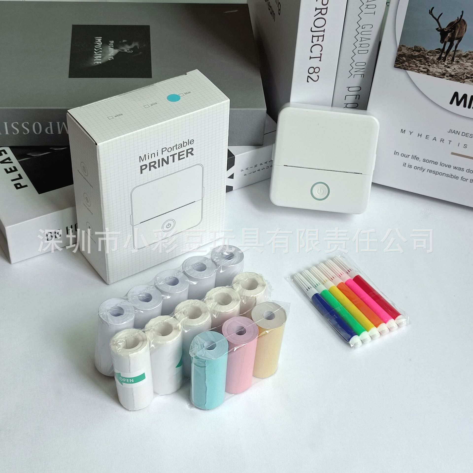 X6 흰색 + 감열지 5개 + 접착지 5개 + 색지 3개 + 색펜