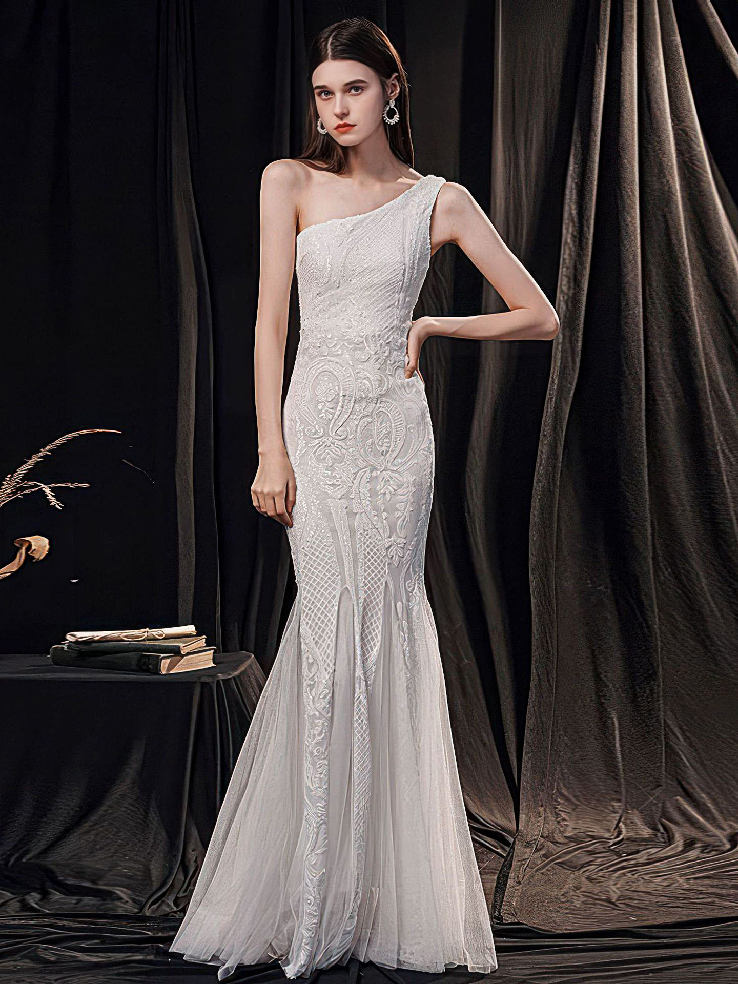 Elegant sexy long evening dress