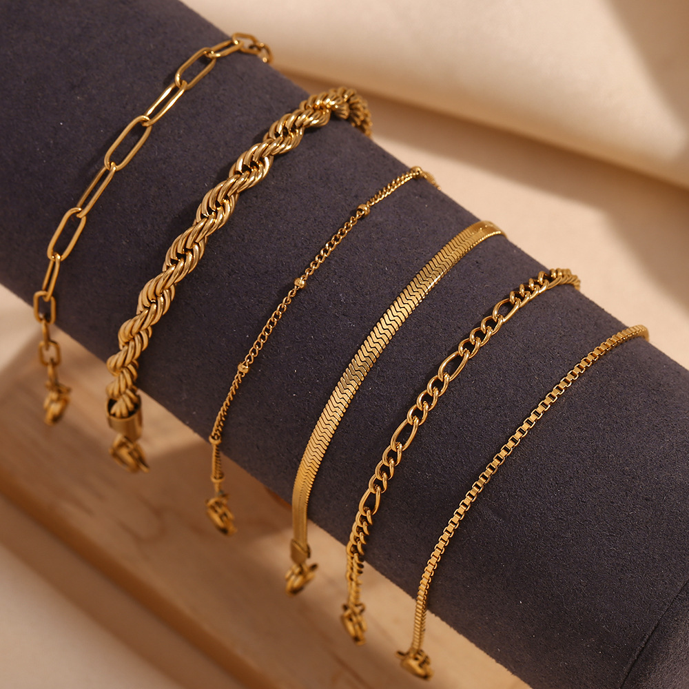 Bracelets Classification Lady Geometric 304 Stainless Steel Bracelets In Bulk