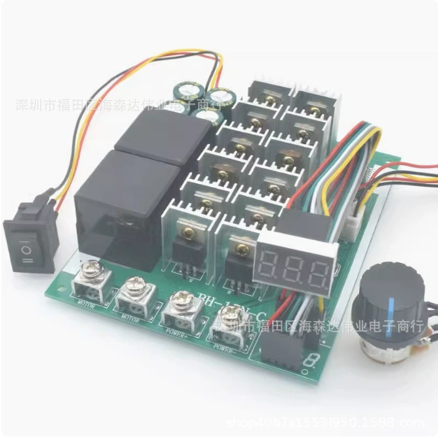Переключатель переменной скорости двигателя постоянного тока 12V24V36V48V прямой поворот и обратный цифровой тахометр
