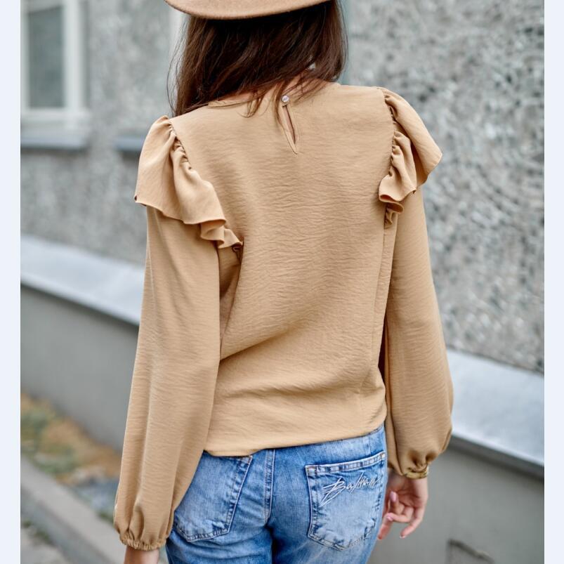 Long-Sleeved Round Neck Top T-Shirt NSYF79508