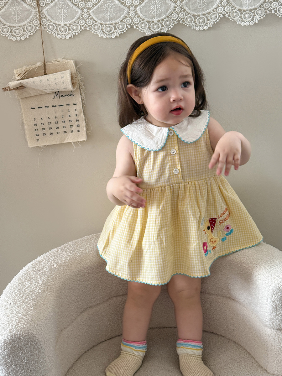 Caña de azúcar pera ropa infantil bolsas de ropa para niños verano 2026 nuevo niñas baby overcoat vestido de princesa