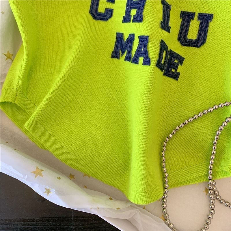 Girls' Summer New Camisole With Letter Print, Short Sleeveless Outerwear Top, Trendy 0188A052_ecoleips.com
