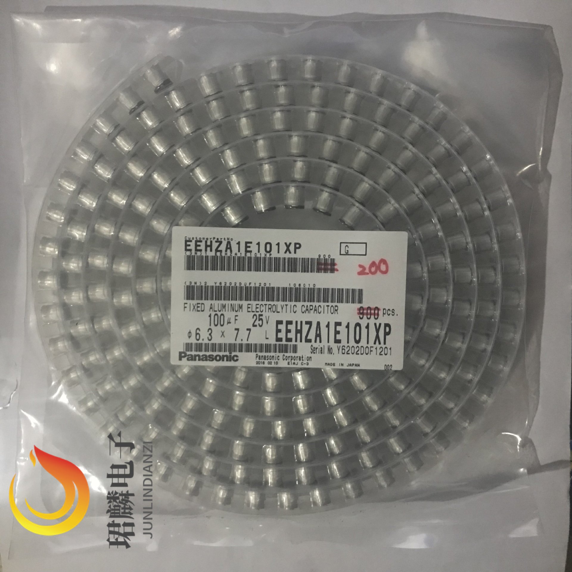 EEHZA1E101XP 松下ZA贴片铝有机聚合物电容 25V100UF 6.3X7.7
