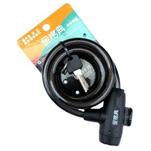 金铭典自行车锁山地车钢缆钢丝防盗条形锁车锁配件自行车配件