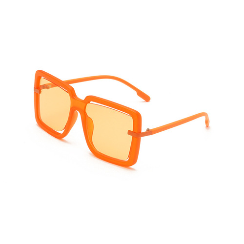 跨境防紫外线欧美时尚潮流太阳眼镜四方大框装饰墨镜ins风遮阳镜