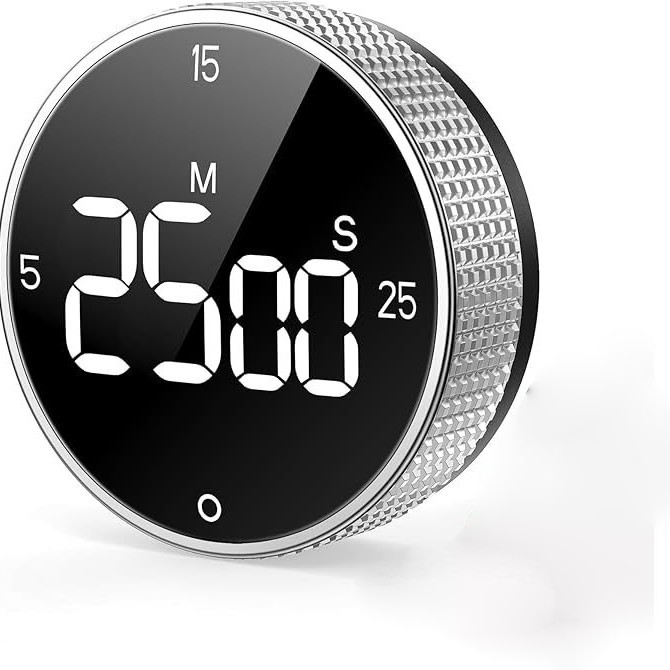 亚马逊厨房磁吸LED旋转计时器液晶烘培定时器可透视计时器轮胎定