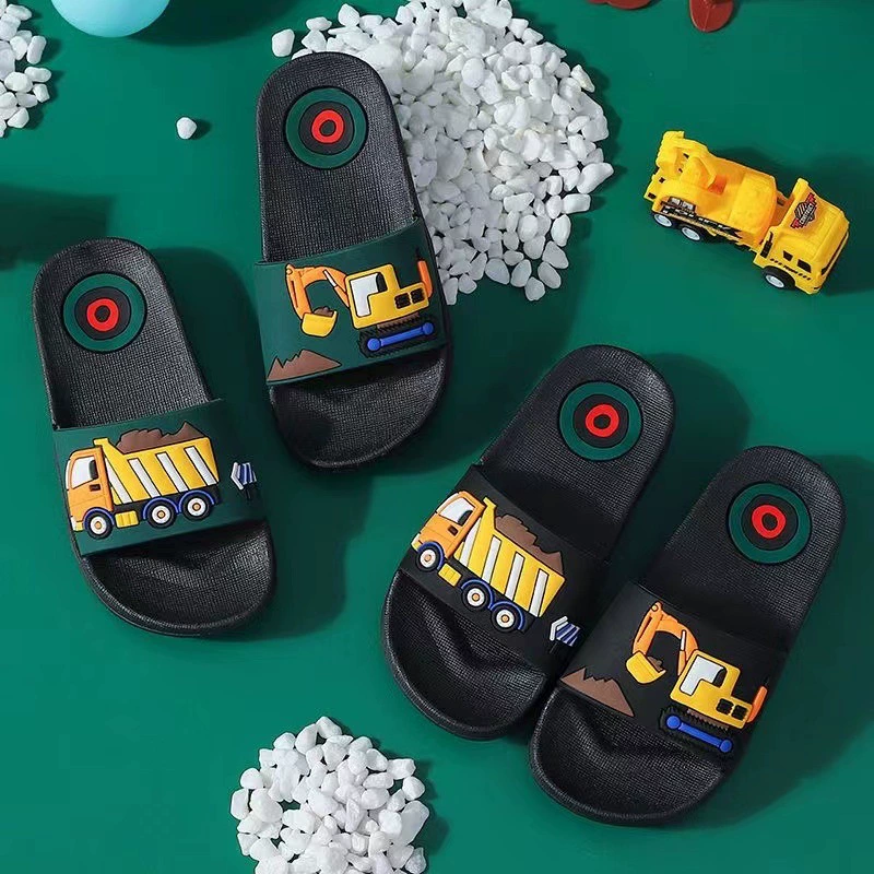 Детские сандалии 2020 летние новые милые Мультяшные королевские экскаваторы мужские и женские тапочки для маленьких, средних и больших детей