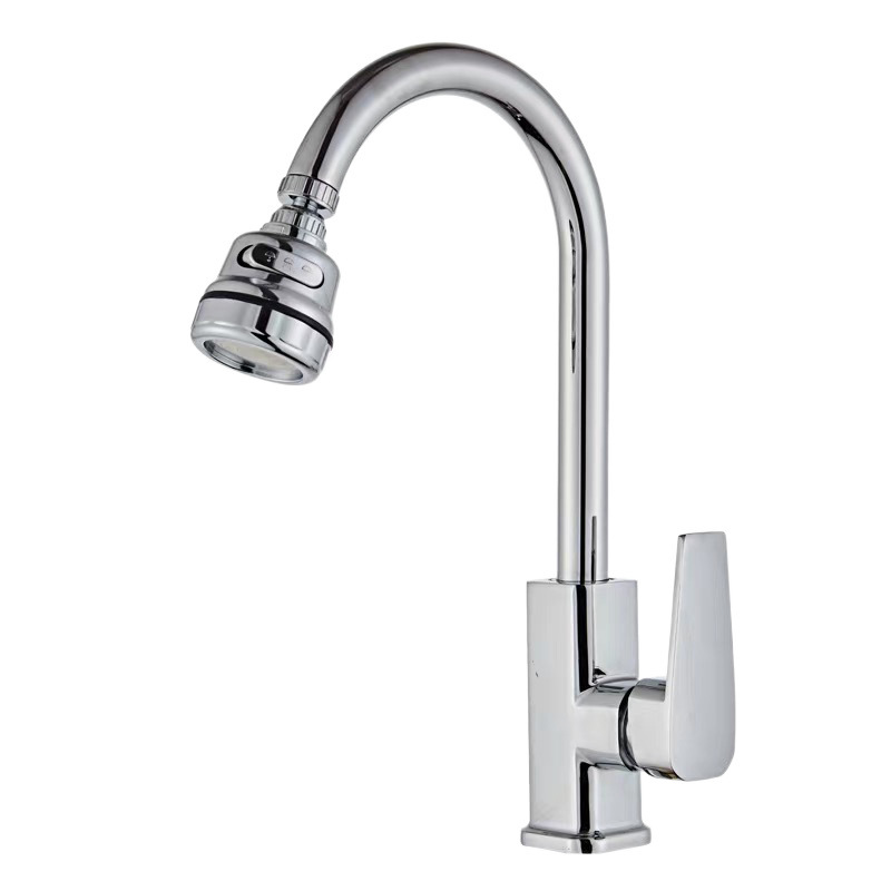 Grifo de agua fría y caliente, lavabo de verduras, lavabo de cocina, lavabo de interruptor, lavabo de agua de acero inoxidable, cobre refinado