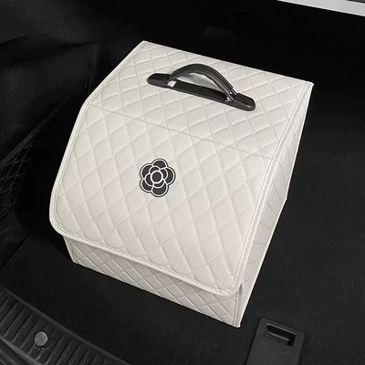 Car storage bag/box, Car trunk storage box - camellia-white-storage-box-small-size