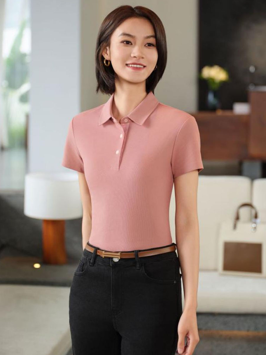 POLO shirt custom logo business sports shirt collar 240g weight short sleeve T-shirt heavy beads long staple cotton breathable