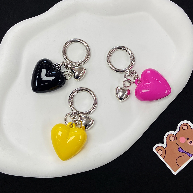 23g Weight Bag Pendant, Keychain Classification 1 Piece Quantity Holiday, Banquet, Daily Occasion Acrylic Material Valentine'S Day Festival Heart Shape Pattern Unisex Gender Korean Style Style Korean Style Heart Shape Arylic Valentine'S Day Unisex Bag Pendant Keychain 8