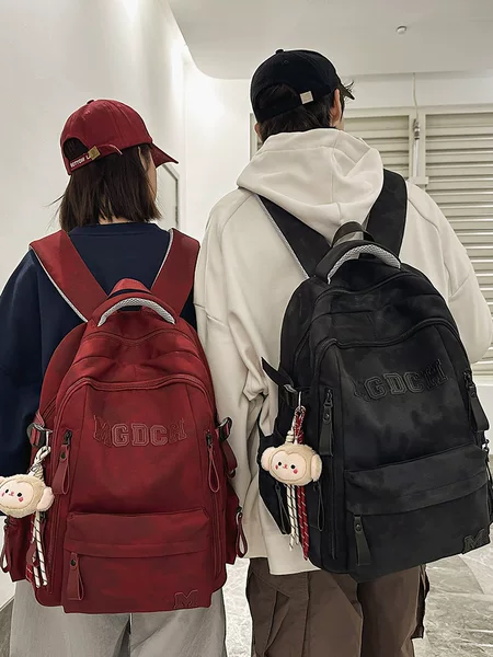 New School Bag for Female College Students, Niche Design, Simple, Lightweight, Large-Capacity Travel Backpack, High School Student Backpack