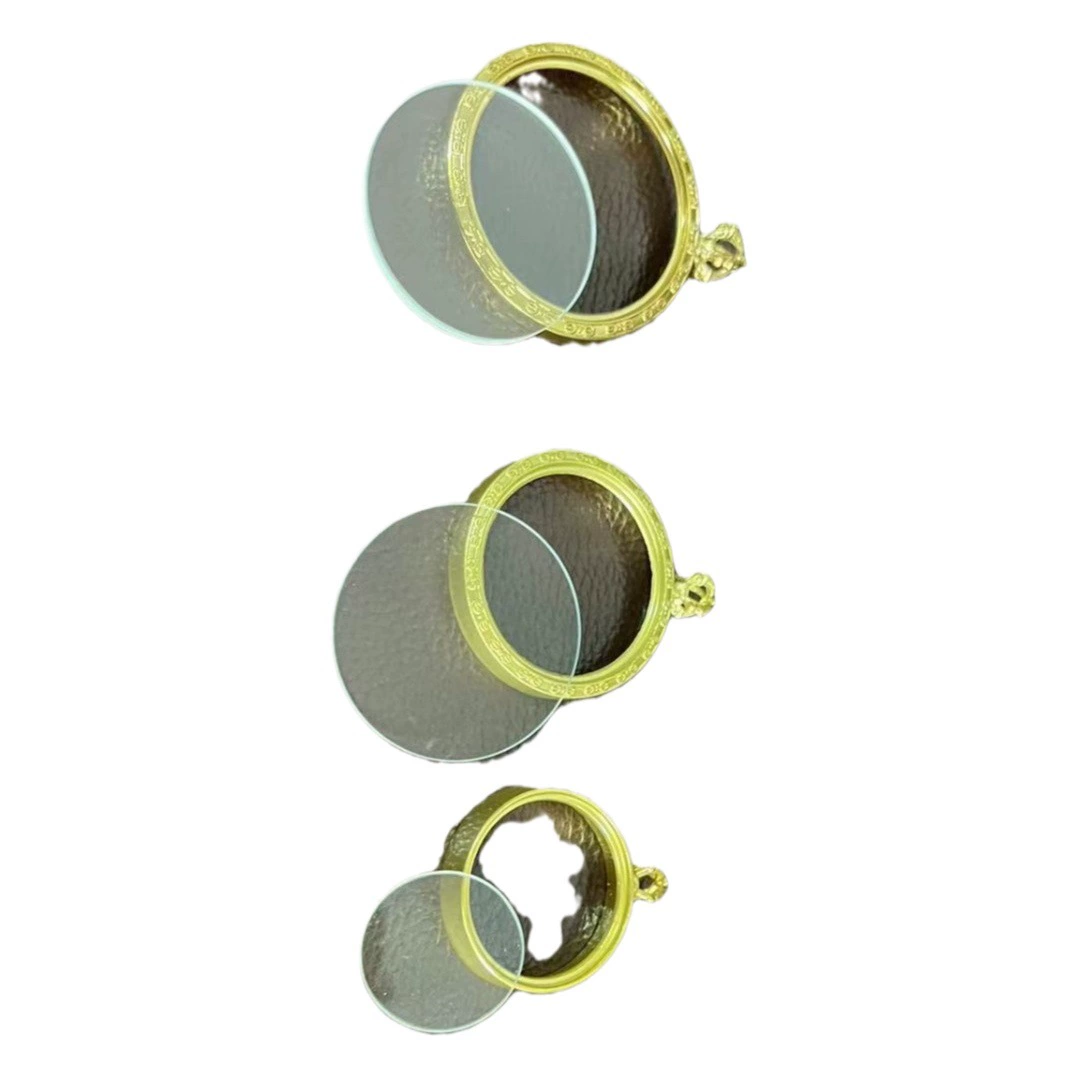 Заводская обработка ювелирных изделий, стеклянный квадратный подвесной держатель, водонепроницаемая золотая и серебряная коробка Gawu, подвеска-амулет Будды, стекло Танка