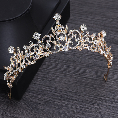 AliExpress Cross-Border Bridal Crown Headpiece Wedding Princess Birthday Rhinestone Mini Crown Hair Accessories Dress Accessories