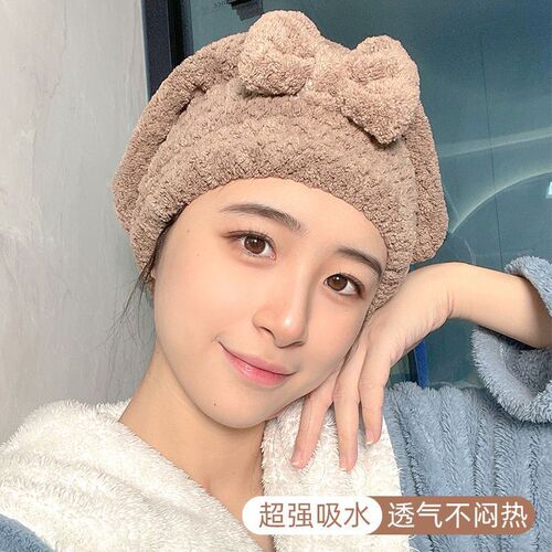 Dry hair cap for women, super absorbent, quick-drying shower cap, cute long and short hair shampoo, wipe and dry hair towel  new thickened