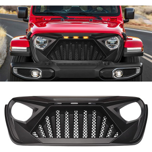 Suitable for Jeep Wrangler Jl Modified Accessories Mid-Grid Grille with Light Armor Mid-Grid