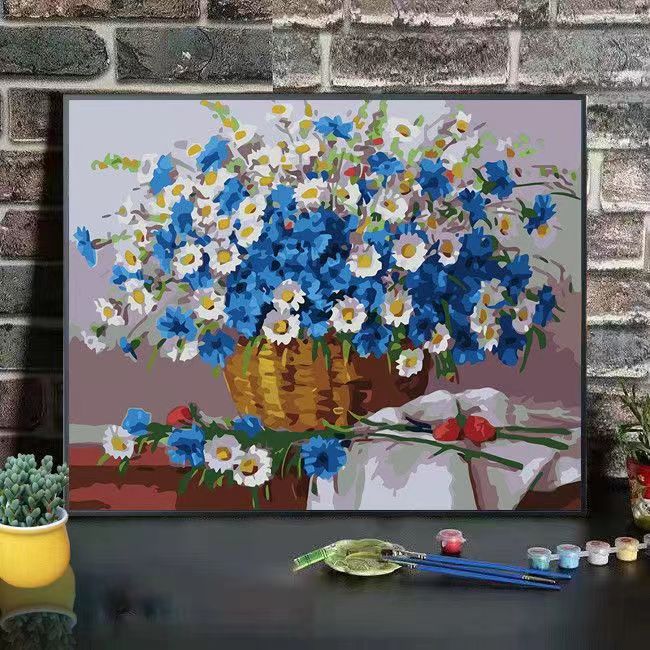 Pintura al óleo digital fábrica al por mayor pintura al óleo transfronteriza Amazon DIY pintura de la mano pintura de Comercio Exterior por número