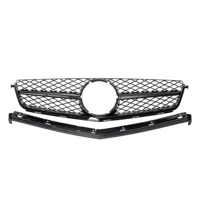 Gtamg Front Grille Vertical Bar — Zhongwang - 08-11-true-c63amg-gloss-black