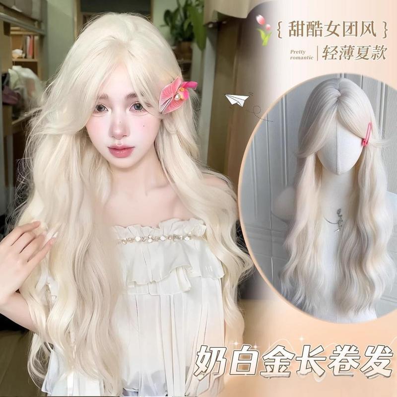 假发头套女波浪中分长卷发自然仿真lolita绿野仙踪万圣节cos假发|undefined