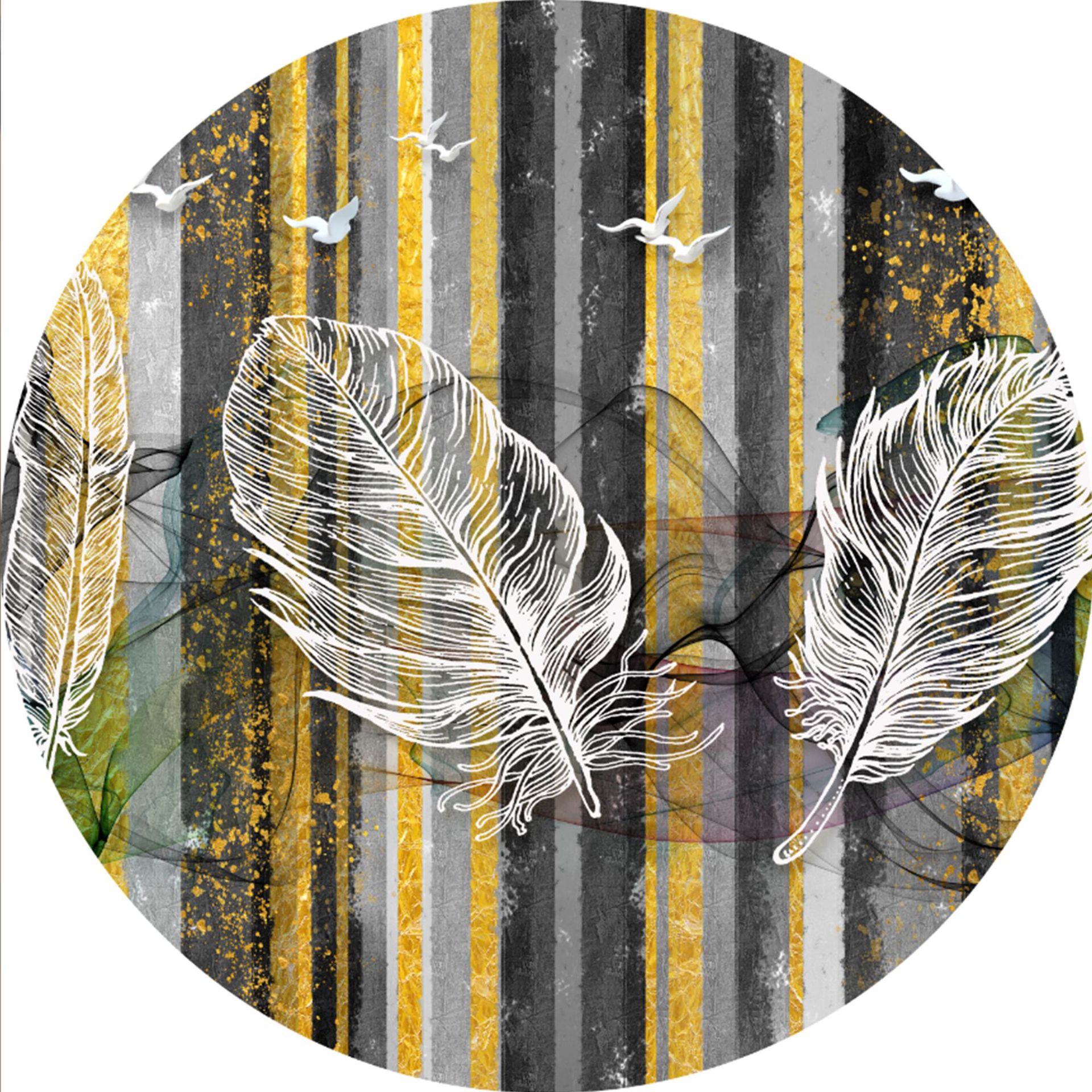 印花圆形地毯,客厅地毯,简约地毯