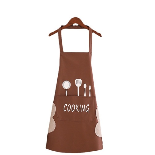 Apron household waterproof and oil-proof smock women's fashion apron kitchen cooking apron can wipe hands apron smock customized