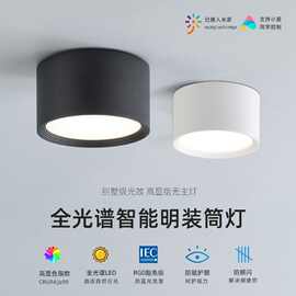 已接入米家APP智能明装筒灯圆形客厅射灯卧室明装射灯蓝牙mesh2.0