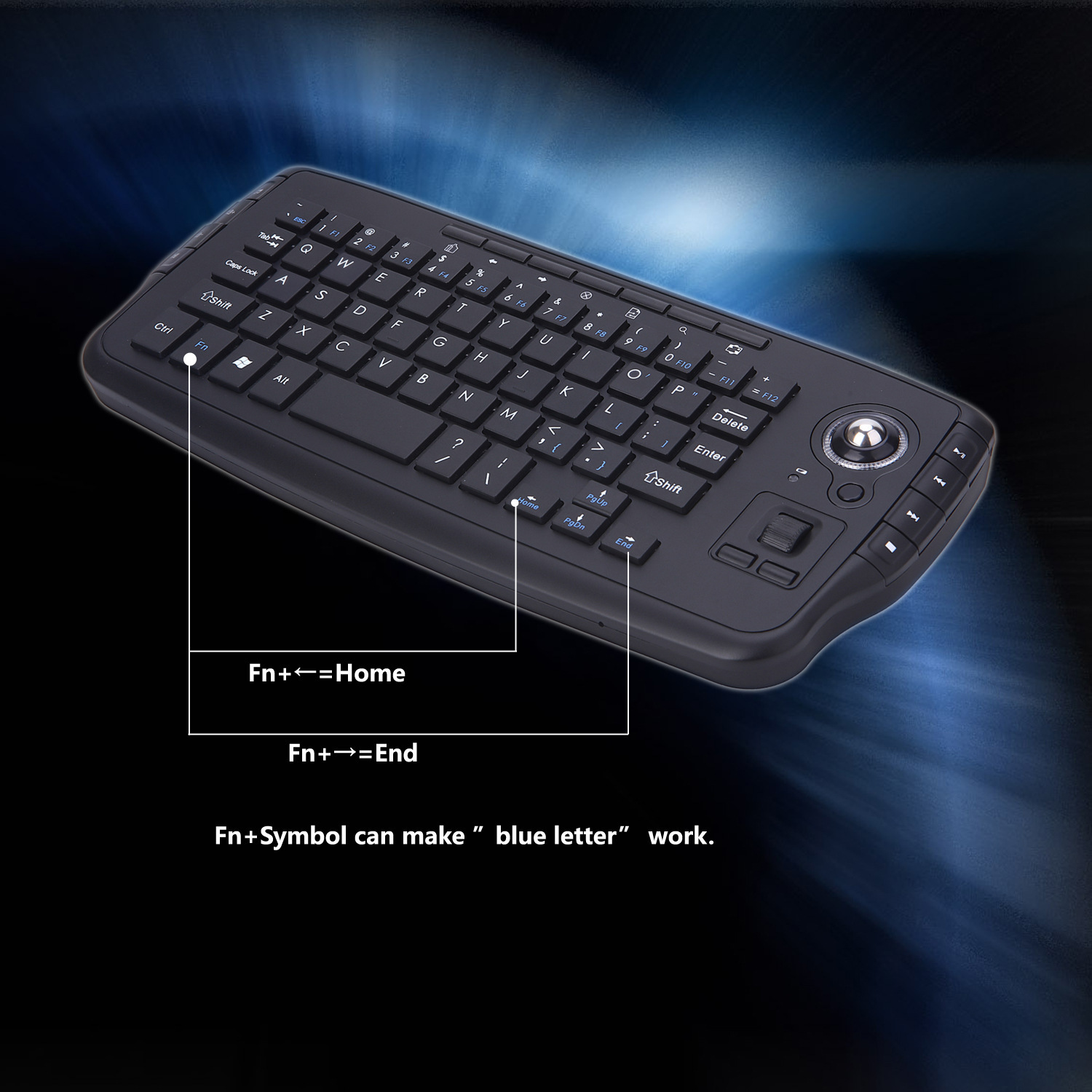 HTPC多媒体键盘轨迹球键盘鼠标一体机2.4G无线工业数控服务器详情7