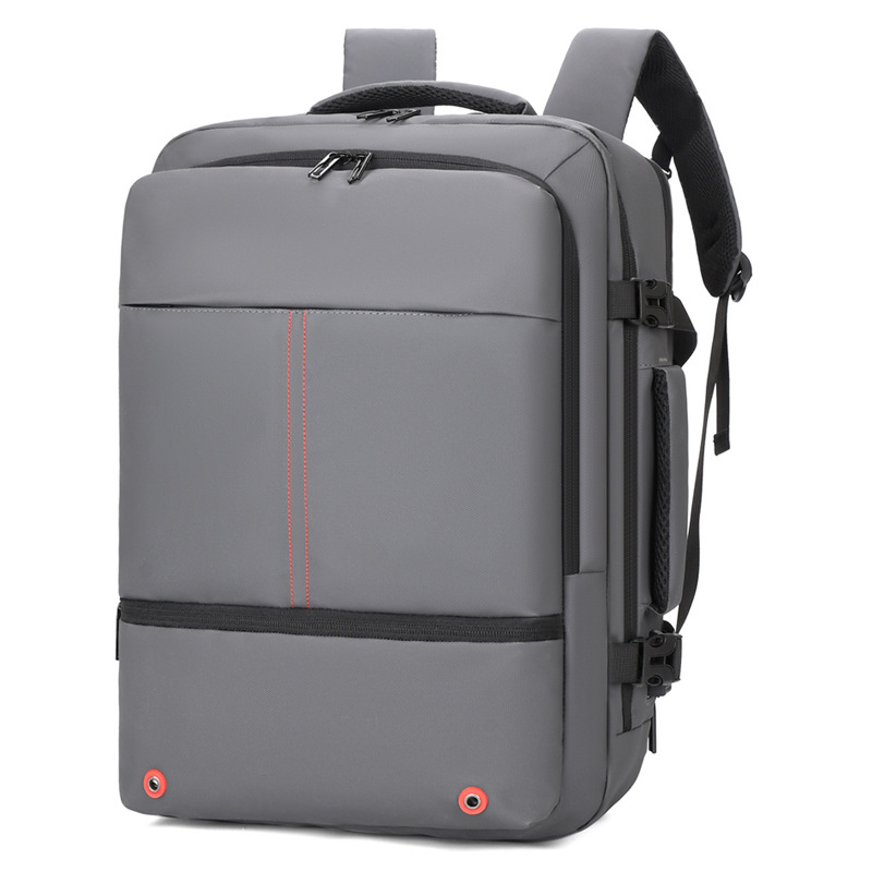 Transfronterizo nueva mochila de hombro expandible de gran capacidad bolsa de computadora mochila de negocios de hombre bolsa de viaje viaje negro