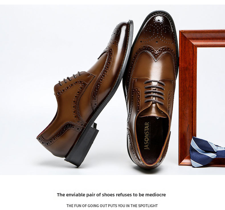 British Style Men's Business Leather Shoes - Formal Footwear_voghion.com