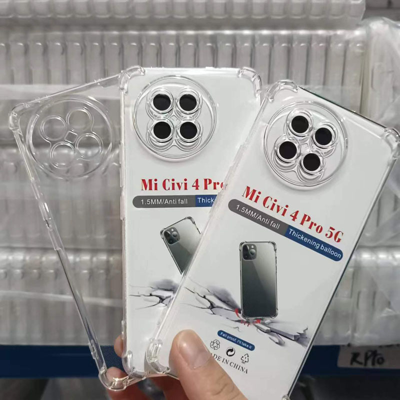 Four-Corner Anti-Fall Mobile Phone Case Airbag Transparent Tpu Suitable for Xiaomi 14 Civi 5G/Xiaomi Civi 4Pro 5g