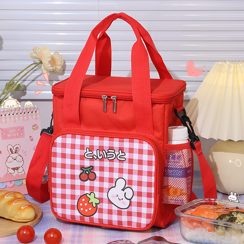 Nueva bolsa de picnic portátil al aire libre de dibujos animados portátil lonchera bolsa estudiante oficinista de gran capacidad bolsa de Almuerzo
