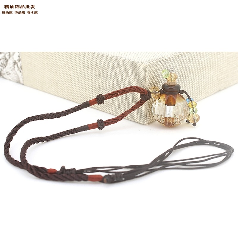 精油饰品网琥珀色扁圆大巴洛克精油瓶配缨诺绳项链2.jpg