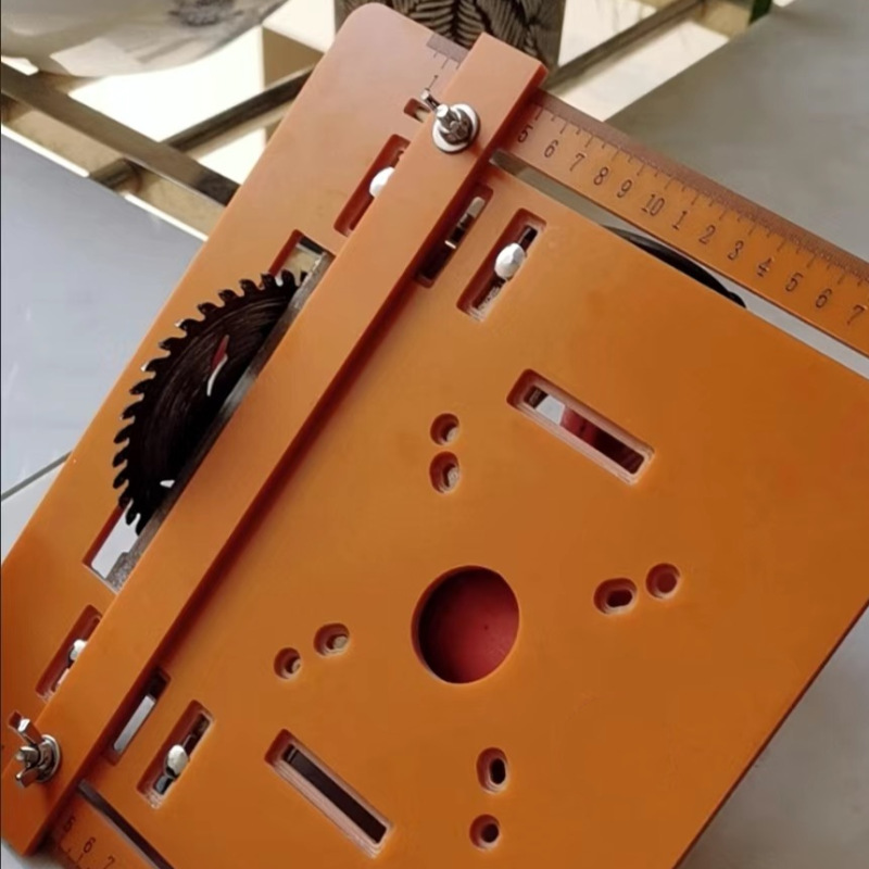 切割机底板木工云石机免打孔底座4寸手提锯裁板斜角切割器多功能