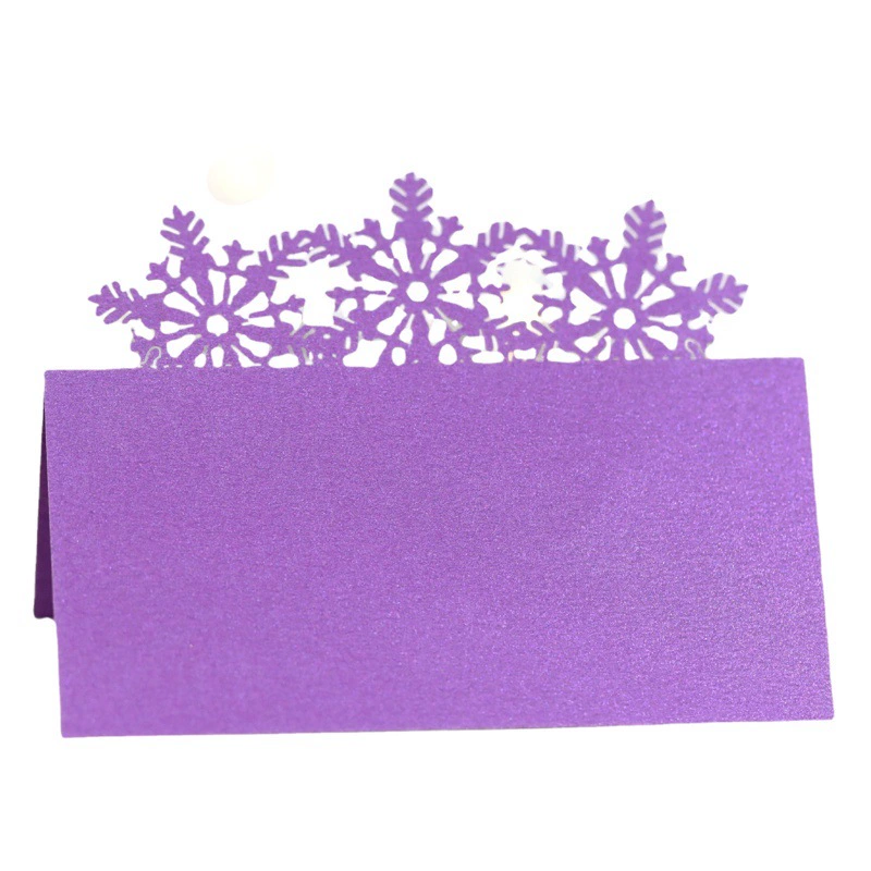 Амазонка НОВАЯ РОЖДЕСТВЕНСКАЯ Снежинка сиденье карта Лазерная полая праздник крафт-бумага карта настольная позиционная карта оптом