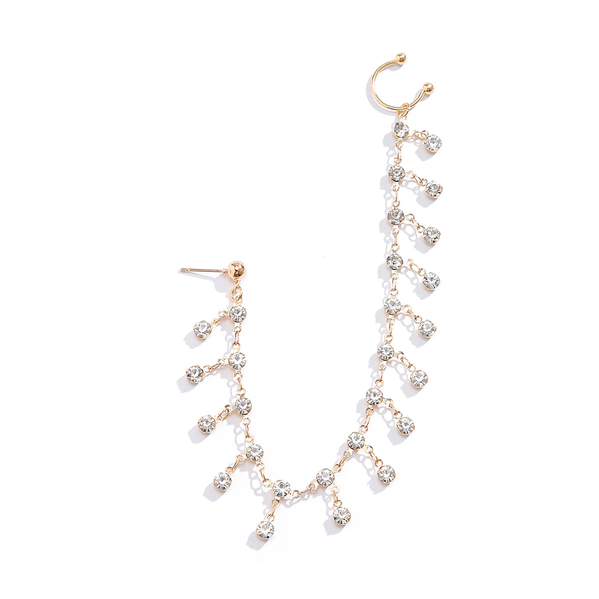 Αξεσουάρ piercing σε έθνικ στιλ, σκουλαρίκια, γυναικείες αλυσίδες, καρφιά, σκηνή, χωρίς τρύπημα, κρίκοι μύτης με φούντα και στρας_voghion.com