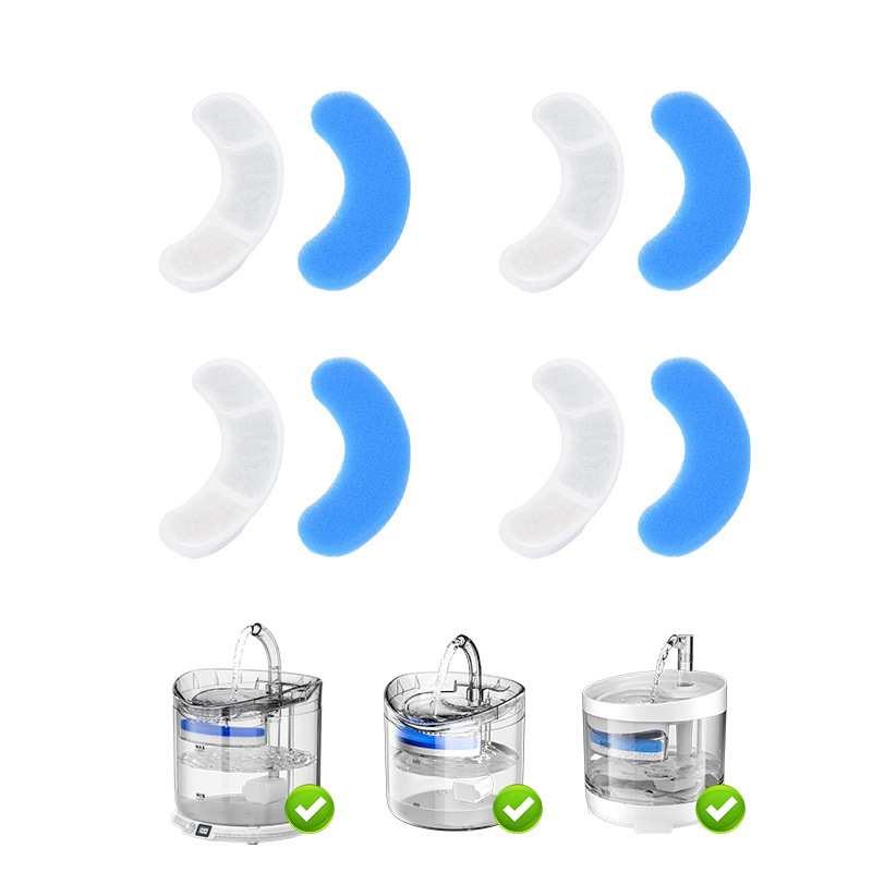 Filtros para bebedores de agua para mascotas adaptados a una variedad de bebedores de agua para gatos multifiltración de cabello de filtro de algodón carbón activado