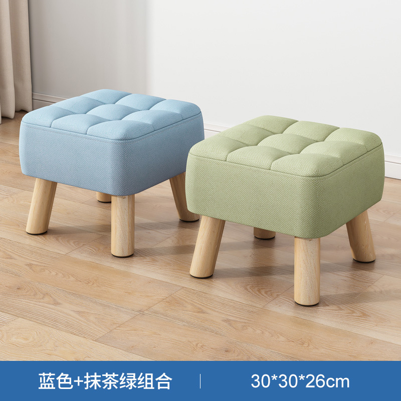 Pequeño taburete hogar pequeño taburete sala de estar sofá taburete simple paño enano taburete