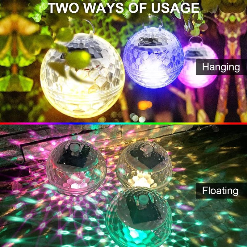 ソーラープールライト LED カラフルなフローティングライト プールライト ダイビングライト アクアリウムライト 中庭装飾ライト 雰囲気ライト|undefined