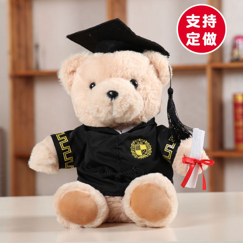 Doctor oso muñeca de peluche de juguete de graduación oso de peluche con sombrero de doctor oso muñeca regalo de graduación