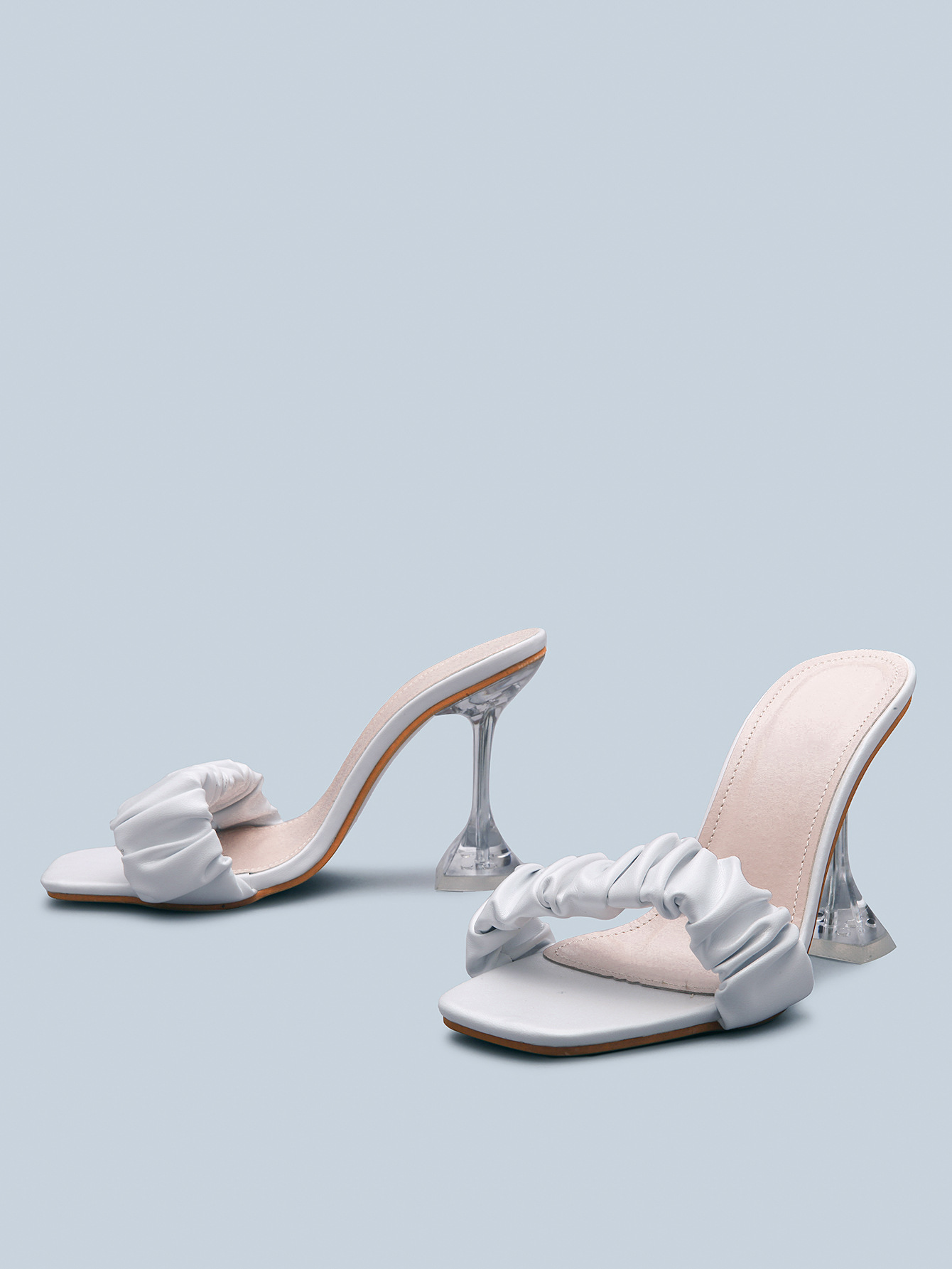 Pleated Sandals Black 4