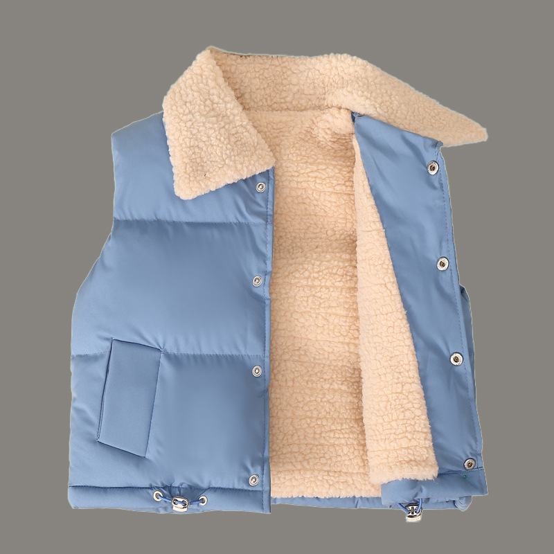 Niños 2023 nuevo polar fleece chaleco niñas Otoño e Invierno chaleco polar superior bebé cálido chaleco desgaste exterior