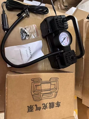 Car dual-cylinder car air pump 12V24V portable car off-road vehicle tire electric car air pump (Hava nasosu) - motor-pump-19-cylinder-small-black-pump-pointer-model