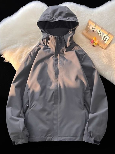 Men's Autumn Trendy Brand Streetwear Cool & Casual Loose Hooded Jacket—American-Style Functional Outdoor Workwear Jacket