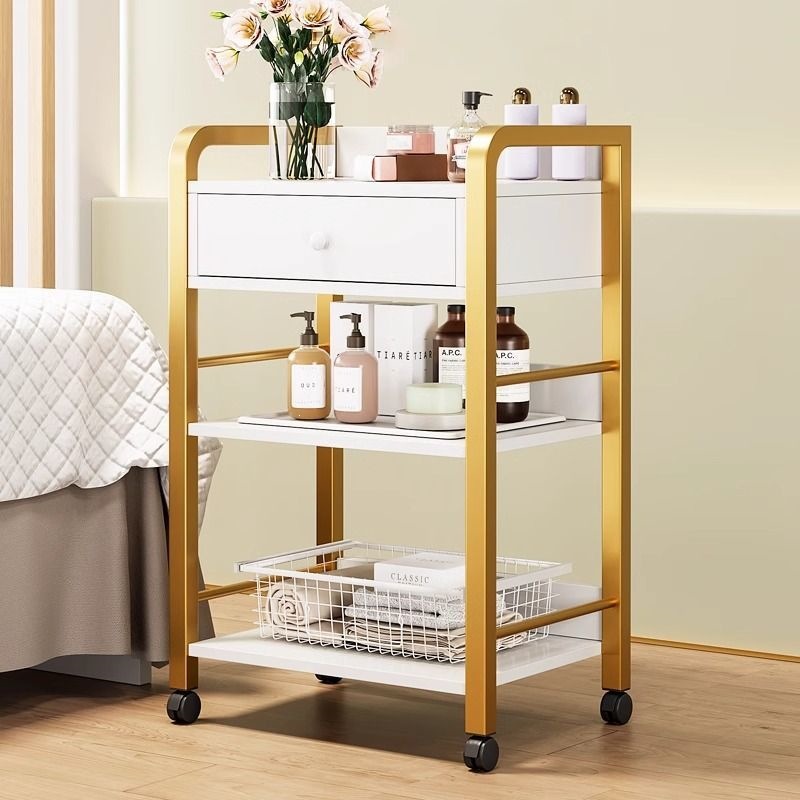 Beauty Cart, Small Trolley, Special Storage Rack for Beauty Salon Equipment, Ear Cleaning, Manicure, Eyelash Extension, Hairdressing, Movable Tool Cart