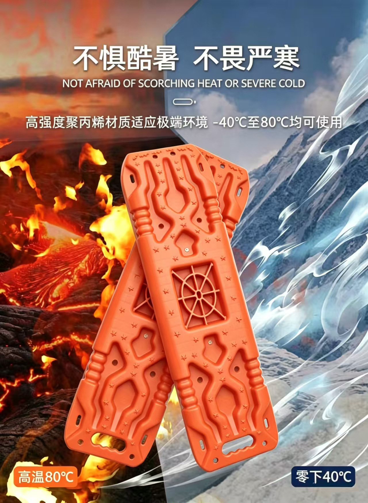 In-Stock Thickened Anti-Slip Board for Enhancing Friction, Preventing Vehicle Entrapment in Mud Pits, and Self-Rescue on Ice and Snow