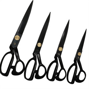 Black Blade Sewing Scissors Tailor Scissors Fabric Scissors Thread Scissors Cutting Scissors 8-12inch