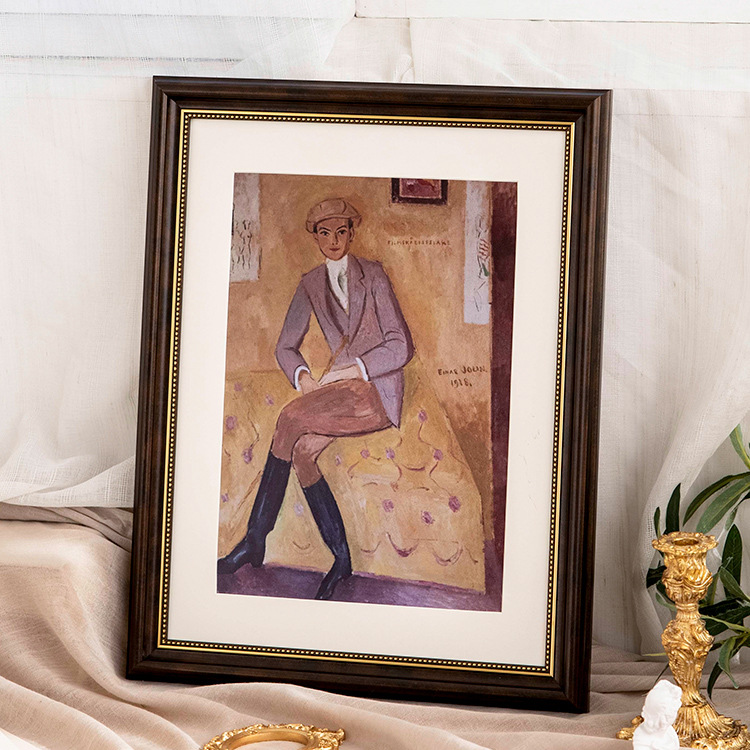 批發美式復古相框掛牆a4畫框裝裱A3油畫素描框架16寸海報拼圖裱框